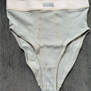 SKIMS Gray Ribbed Panties